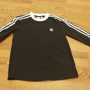 Adidas Black and White Long Sleeve Small